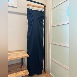NWT H&M Conscious Strapless Navy Gown